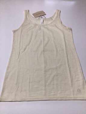 Branwyn 100% Merino Wool Tank Top-Cream/Off White-Size Large-New with Tags